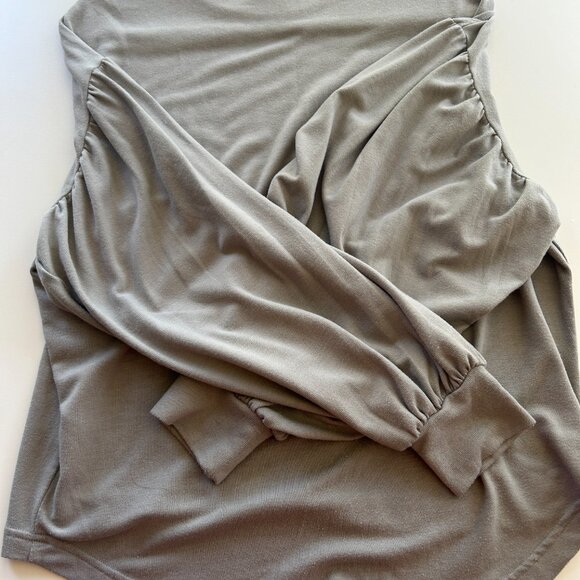 Varley Brannon Ribbed Crewneck Long Sleeve Pullover Gray Sweatshirt, Size Med - Picture 8 of 10